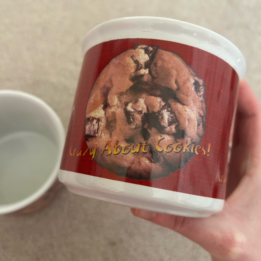 Cookie Graphic Red and White Mug Set of 2 - Picture 4 of 4